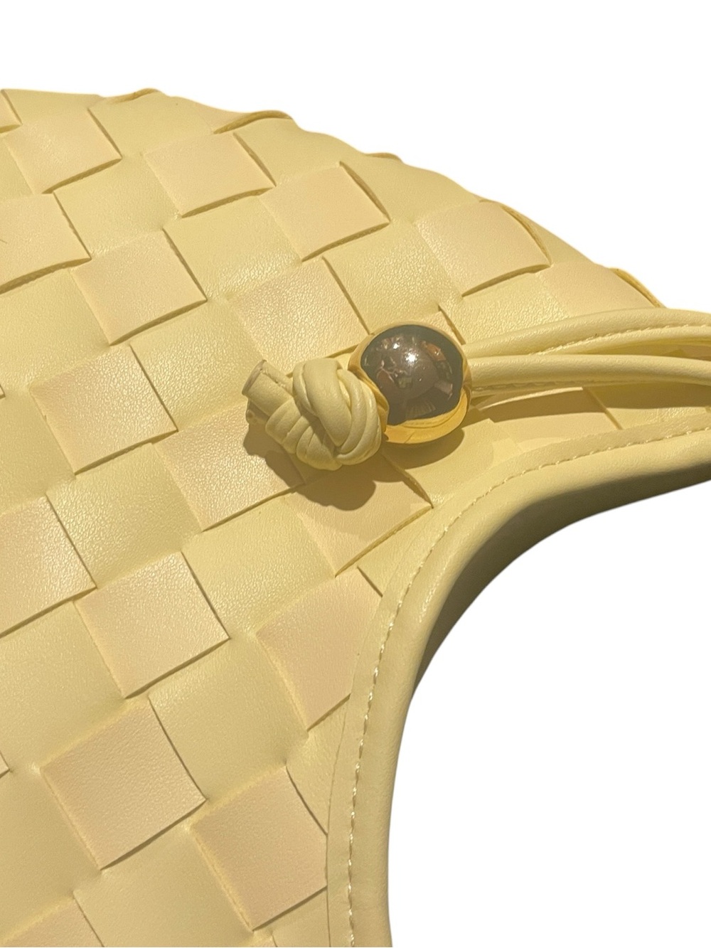 Moda Luxe Urban Expressions Lucia Butter Woven Vegan Leather Hobo Bag NWT - Picture 5 of 9